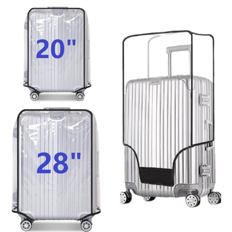 Luggage Protective Cover Transparent - Su Geçirmez Tekerlekli Bavul Toz Örtüsü