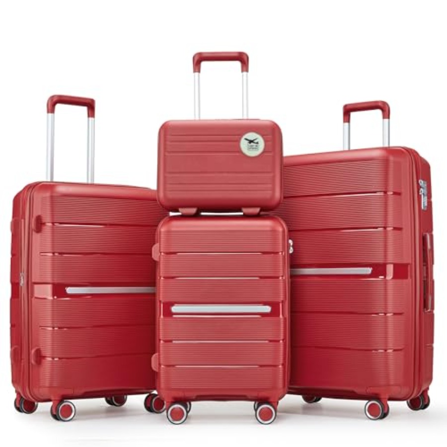 Expandable Hard Shell Luggage Set - 4 Parçalı Genişletilebilir Bavul Seti, PP