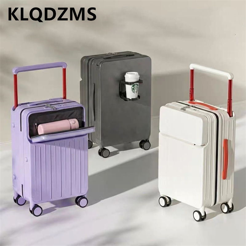Front Opening Laptop Luggage 24 Inch - KLQDZMS Ön Açılır Bavul 20