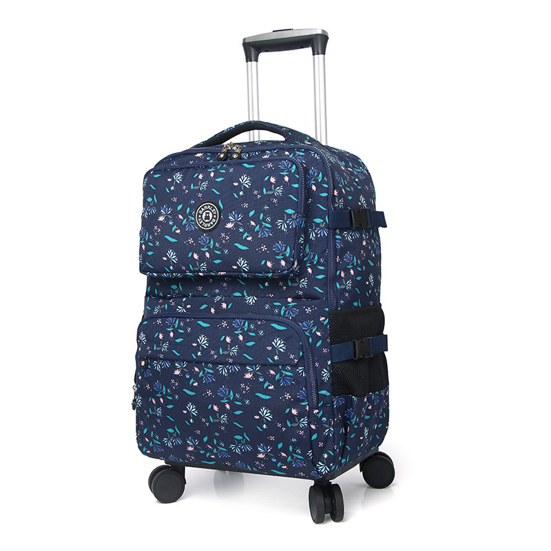 Foldable Rolling Luggage Bag - Kadınlar seyahat arabası bavul kadın tekerlekli