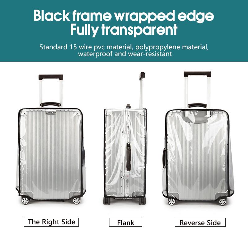 Luggage Protective Cover Transparent - 2027 Seyahat Şeffaf Bagaj Kapağı Su