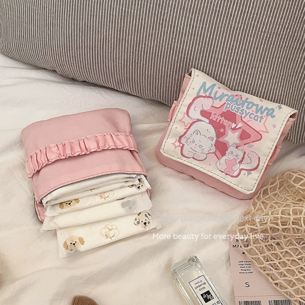 Cosmetic Bags - Mini Veri Kabloları Organizatör Hijyenik Pedler