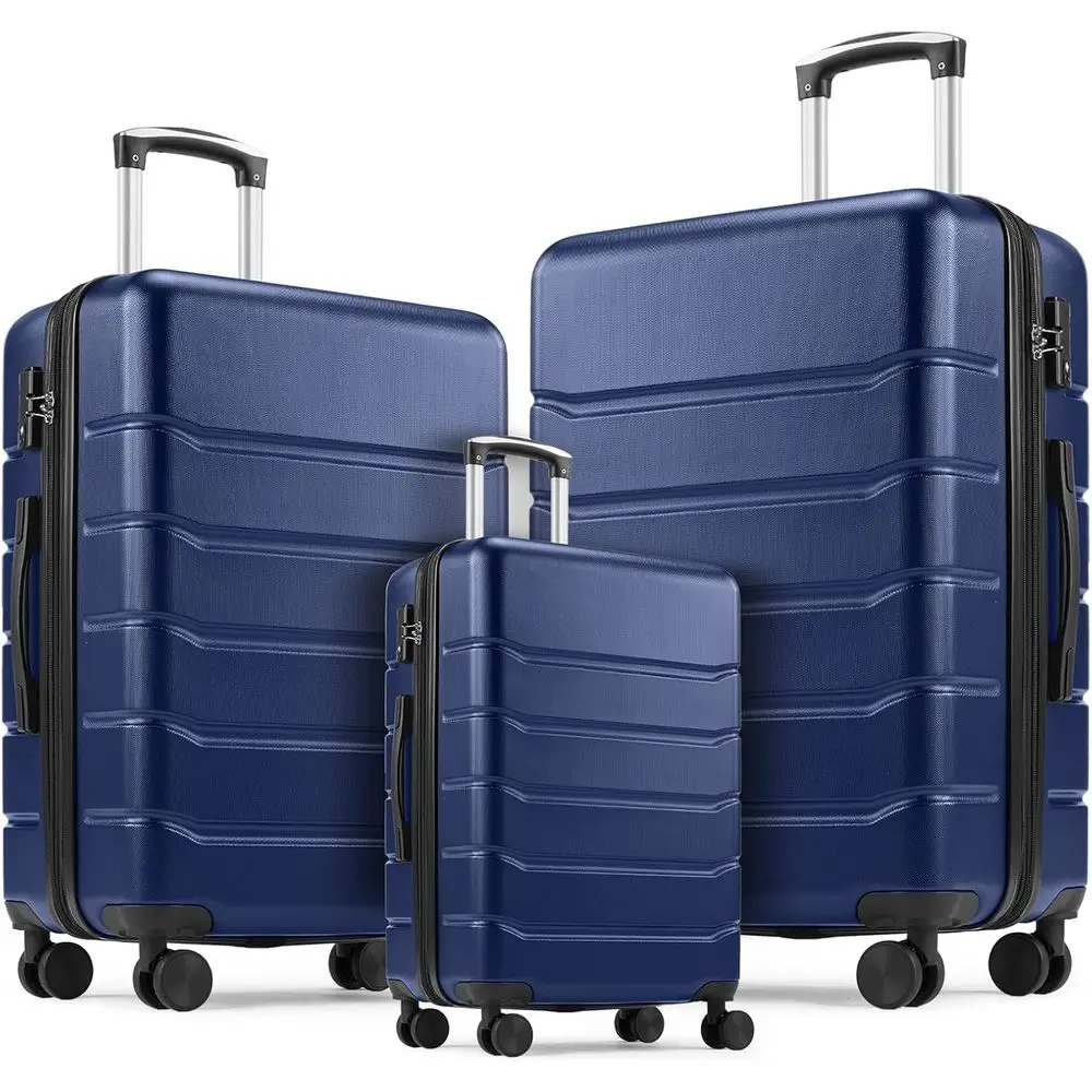 Expandable Hard Shell Luggage Set - 3 Parçalı Sert Kabuklu Genişletilebilir Valiz