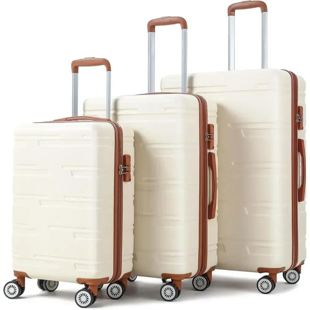 Expandable Hard Shell Luggage Set - Genişletilebilir 3 Parçalı Sert Valiz Seti,