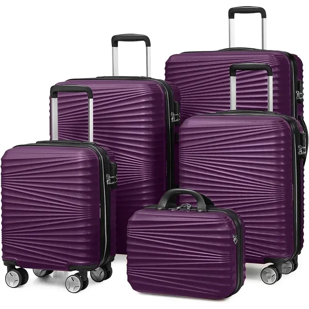 Expandable Hard Shell Luggage Set - 5 Parçalı Sert Kabuklu Genişletilebilir Bavul