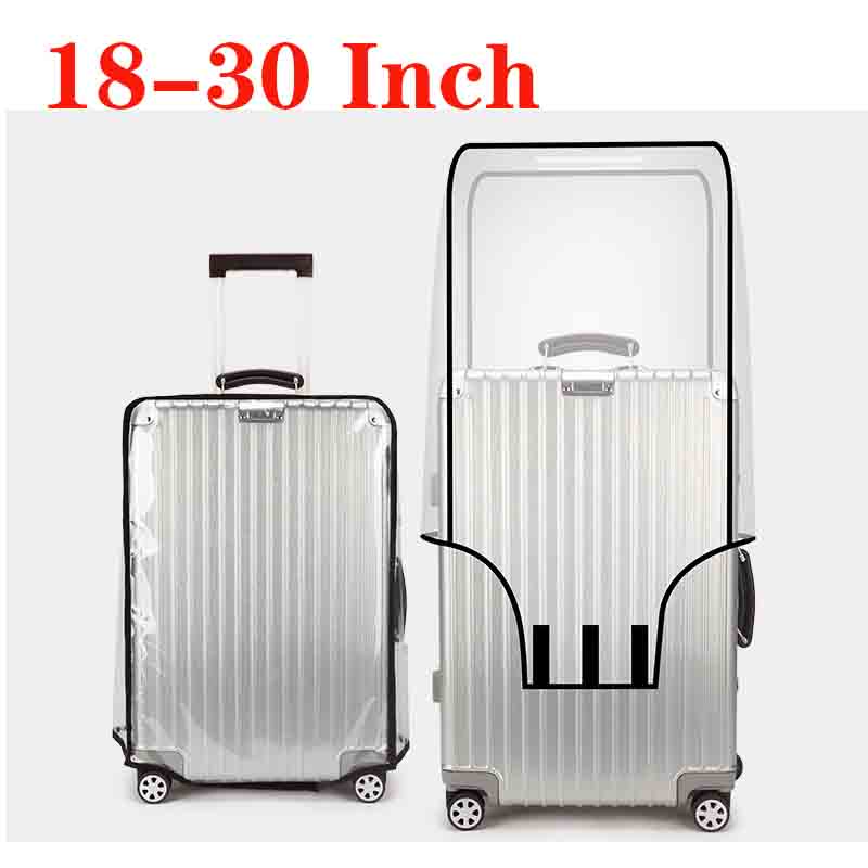 Luggage Protective Cover Transparent - 18-30 Inç Bavul PVC Kapak Koruyucu,