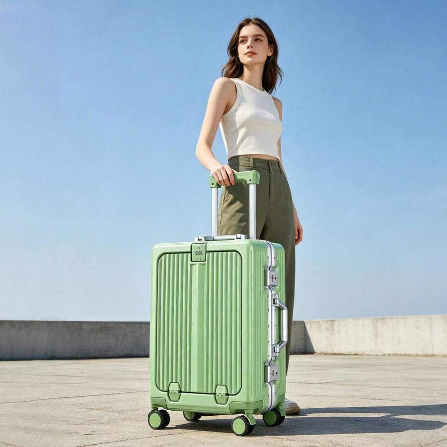 Front Opening Laptop Luggage 24 Inch - Tidal flash 20/24 İnç Önden Açılır