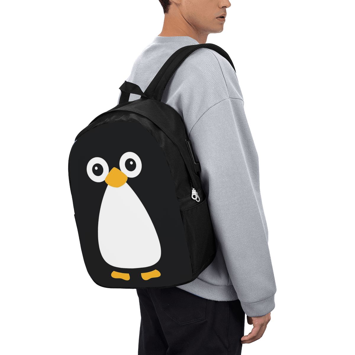 Travel Bags - Sevimli Vektör Penguen Sırt Çantası Seyahat