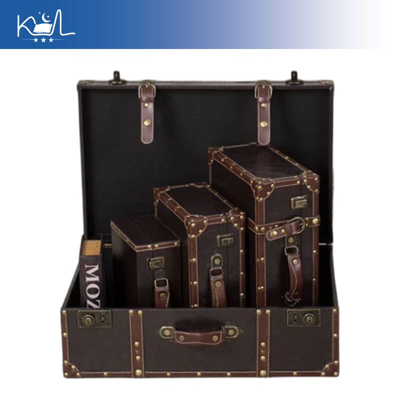 Vintage Kahverengi Dekoratif B - Retro Vintage Trunk Suitcase incelemesi ve fiyatı