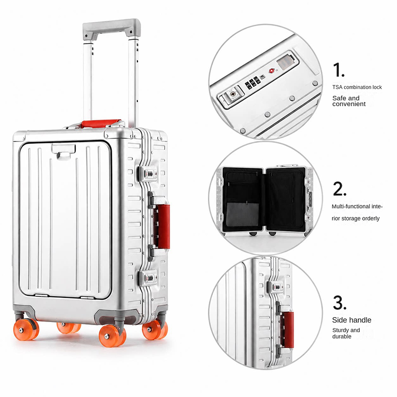 Tamamen Alüminyum Magnezyum Al - Front Opening Laptop Luggage 24 Inch incelemesi ve fiyatı