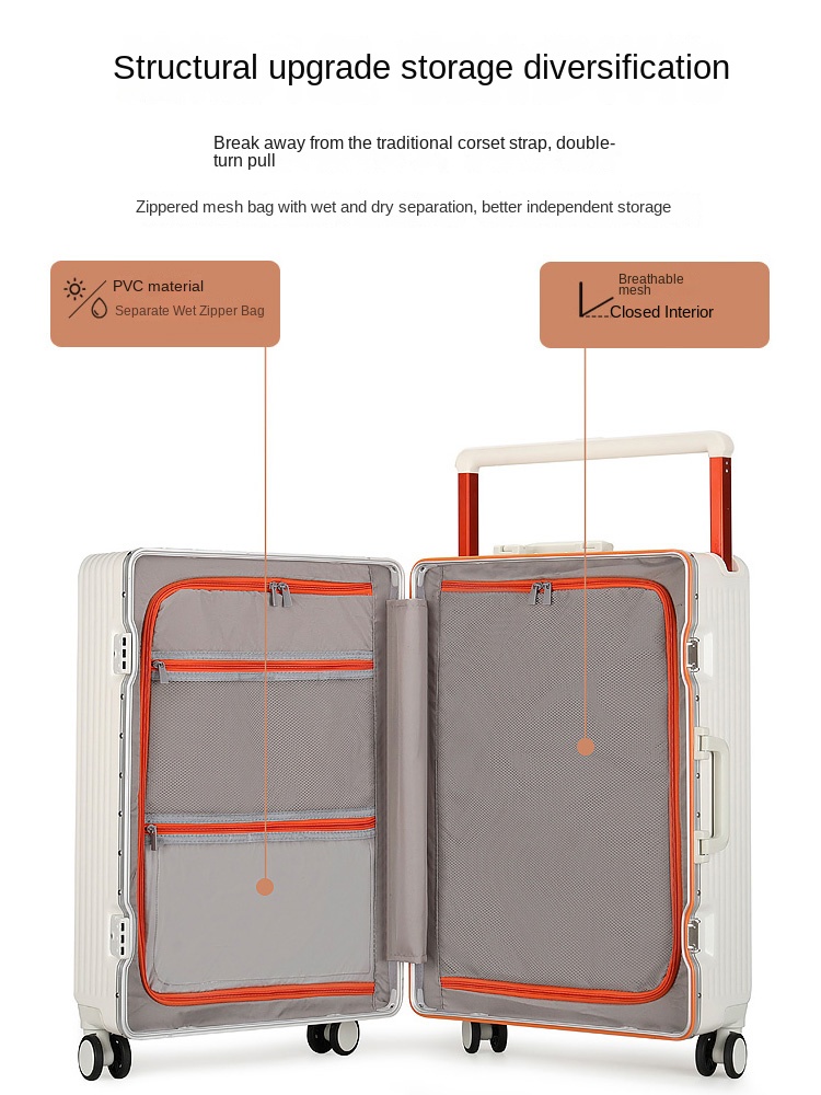 Yeni Geniş Saplı Tekerlekli Ba - Aluminum Frame Carry On Luggage incelemesi ve fiyatı