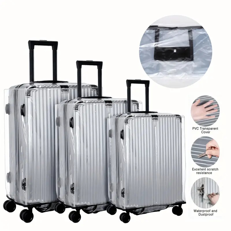 18-30 Inç Bavul PVC Kapak Koru - Luggage Protective Cover Transparent incelemesi ve fiyatı