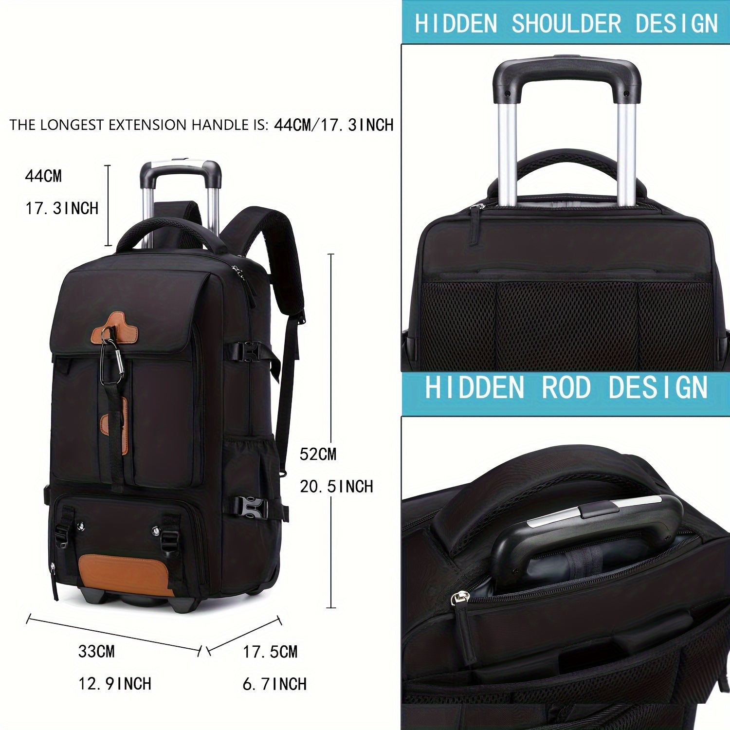 Tekerlekli Sırt Çantası Büyük  - Foldable Rolling Luggage Bag incelemesi ve fiyatı