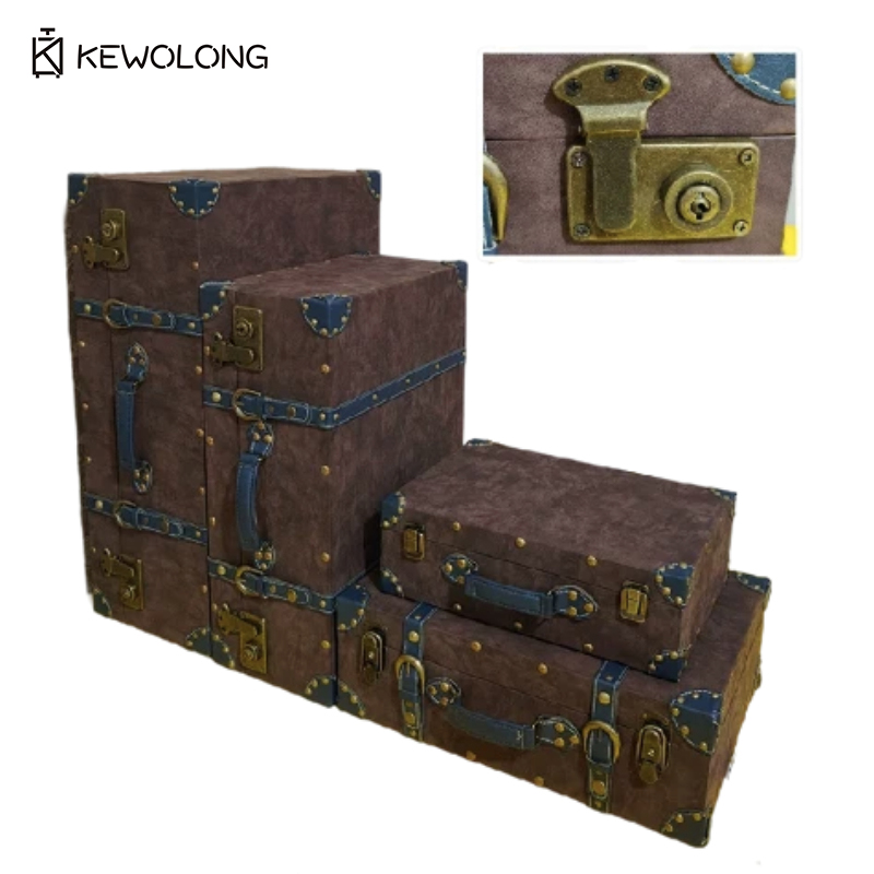 Vintage Deri Bavul Saklama Kut - Retro Vintage Trunk Suitcase incelemesi ve fiyatı