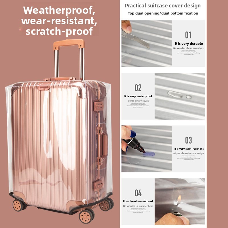Bagaj için Kalınlaştırılmış Şe - Luggage Protective Cover Transparent incelemesi ve fiyatı