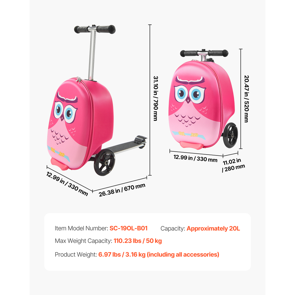 20 İnç Çocuklar İçin Scooter V - Kids Ride On Suitcase Scooter incelemesi ve fiyatı